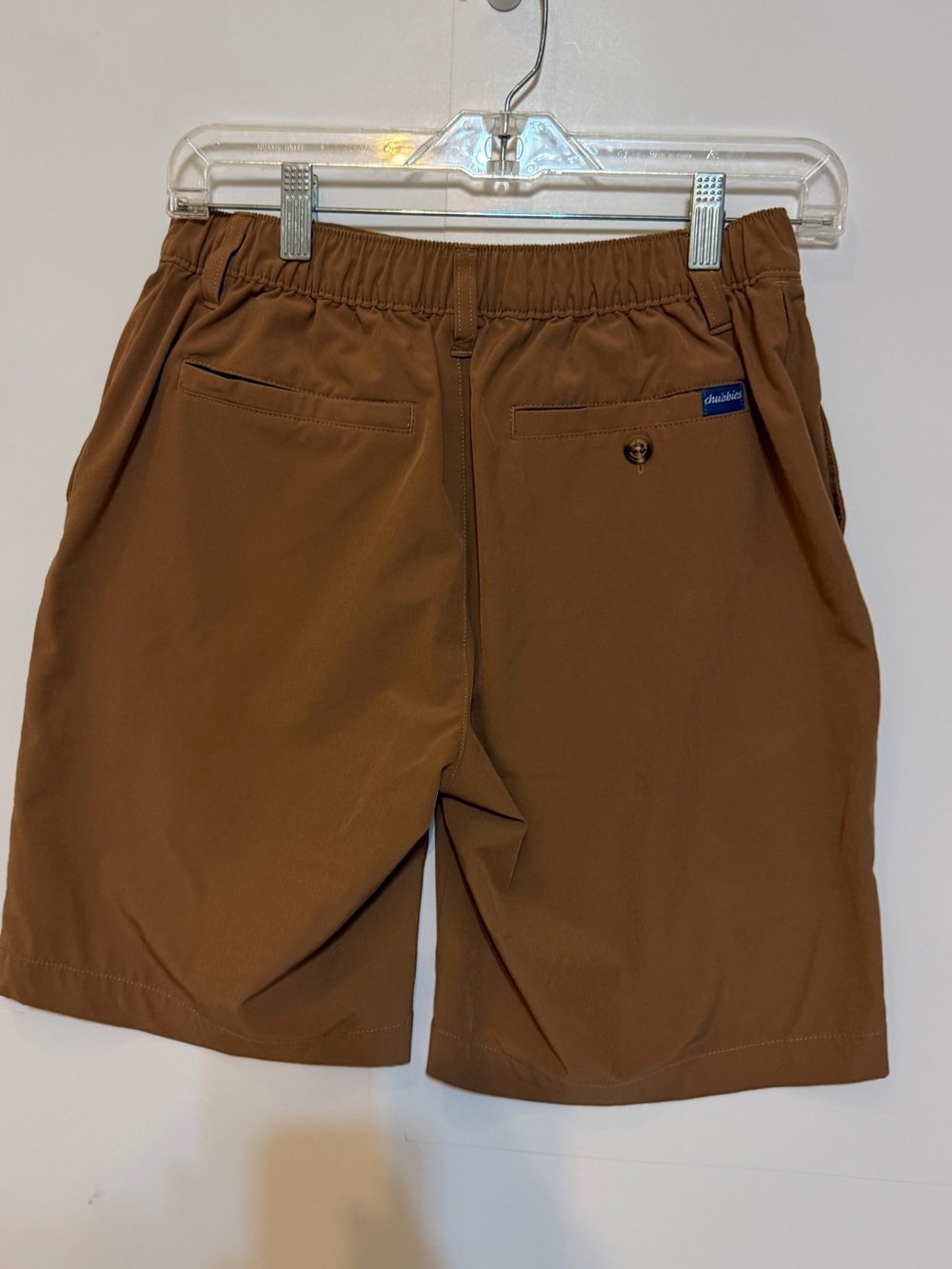 chubbies Brown Elastic-Waist Hybrid Shorts casual everyday wear drawstring